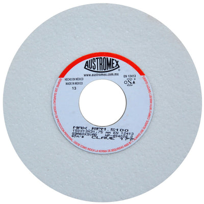 Rueda Abrasiva Grano 60 Blanca de 6 x 1/2 x 1-1/4 Austromex 177