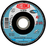 Disco Abrasivo para Desbaste de Acero Inoxidable de 4 1/2 x 1/4 x 7/8 Austromex 372