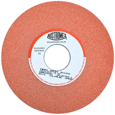 Rueda Abrasiva Grano 60 para Afilar Naranja de 6 x 1/2 x 1-1/4 Austromex 348