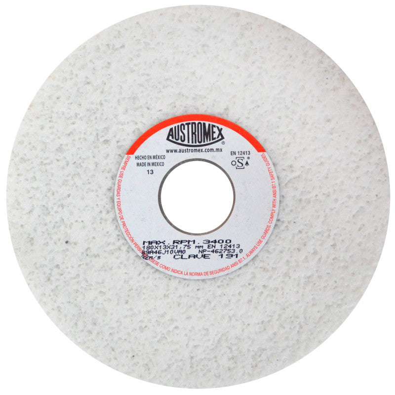 Rueda Abrasiva Blanca de 7 x 1/2 x 1-1/4 Austromex 181