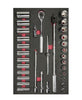 Juego de Dados y Acc 32 Piezas, 1/2 Pulgadas, Urrea CH310L