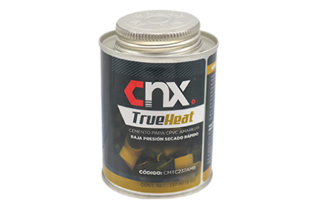 Cemento Para CPVC Amarillo Baja Presión Secado Rapido Trueheat 237ml, Cnx CMTC237AMB