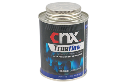 Cemento Para PVC Azul Alta Presión Secaro Rapido Trueflow 237ml, Cnx CMTP237AB