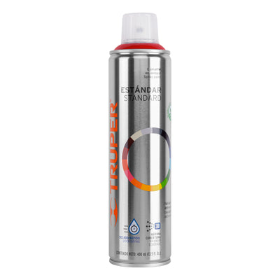 Pintura En Aerosol, Rojo, Bote Esbelto, 400 ml, Truper 19040