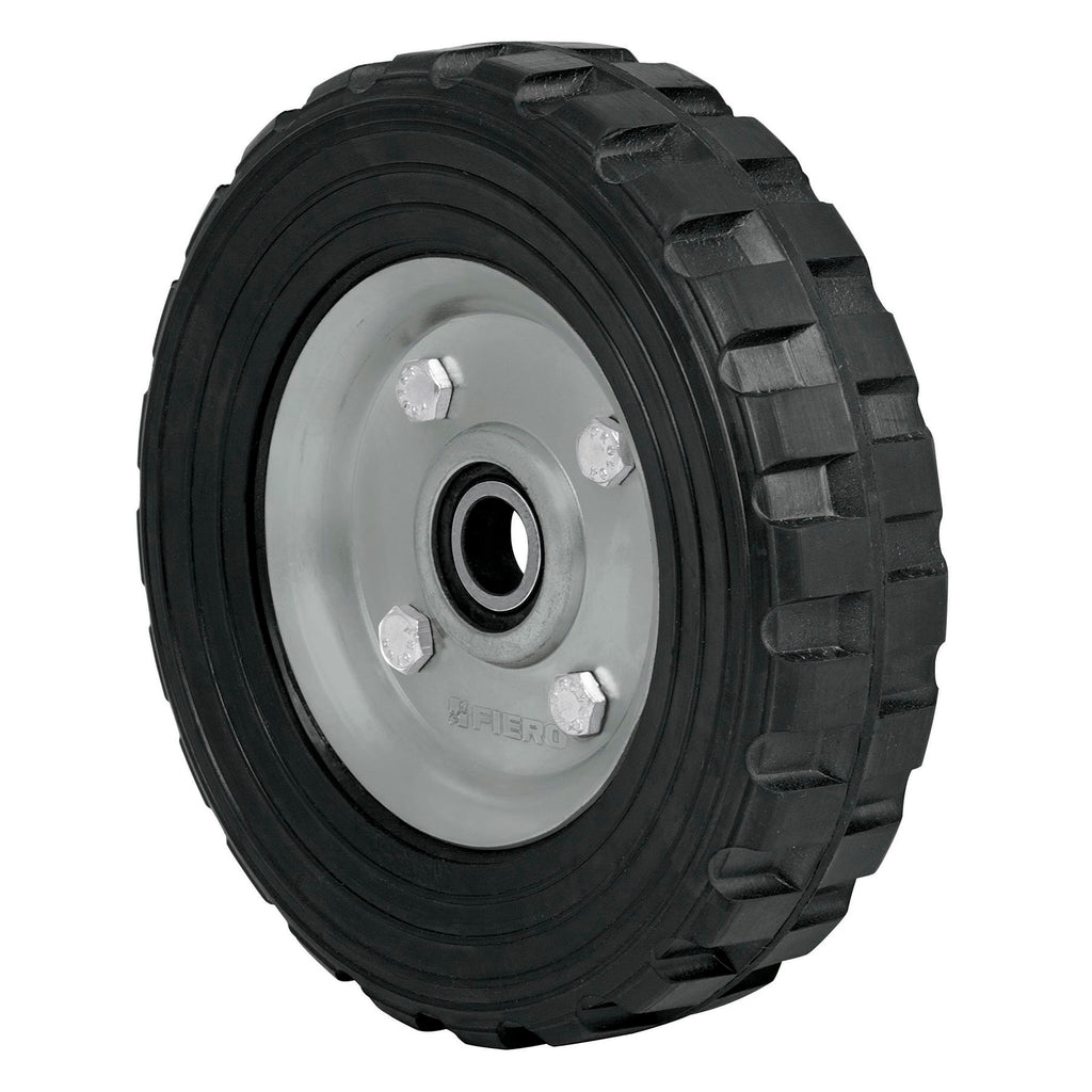 Rueda De Hule Sólido 7" Para Diablo, Un Balero, Pretul 45482