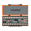 Juego De 36 Herramientas Cuadro 3/8" Std y mm Para Mecánico , Truper 13955