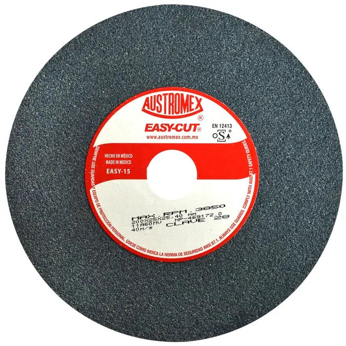 Rueda Abrasiva Grano 60 para Esmerilar Gris de 8 x 1 x 1 Austromex 28