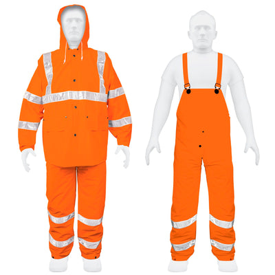 Conjunto Impermeable Doble Capa Naranja Con Reflejante G, Truper 17409