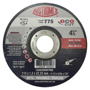 Disco Abrasivo para Corte de Acero al Carbon y Inoxidable de 4 1/2 x 3/64 x 7/8 Austromex 775