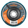 Disco Laminado 4", Grano 40 Centro 5/8", Fibra, Truper 11670