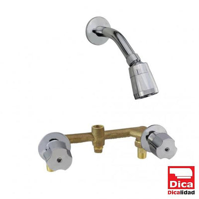 Kit para baño con llaves de empotrar con manerales y regadera Dica KD009