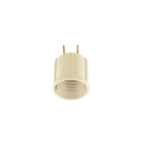 Portalámpara De Baquelita, Con Adaptador, Marfil, Volteck 46525