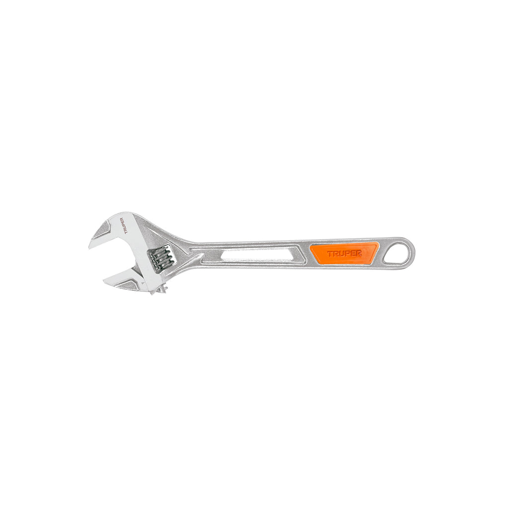 Llave Ajustable (Perico) 12" Cromada Mango De PVC, Truper 15512