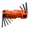 Juego de 9 Llaves Hexadecimales Plegables Compactos, SAE, Klein Tools 70540