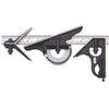 Jgo combinado de 12" con escuadra, centrador y cabezal transportador reversible Starret C434-12-4R