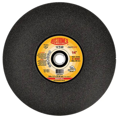 Disco Abrasivo para Cortes Rápidos de Acero de 14 x 1/8 x 1 Austromex 742