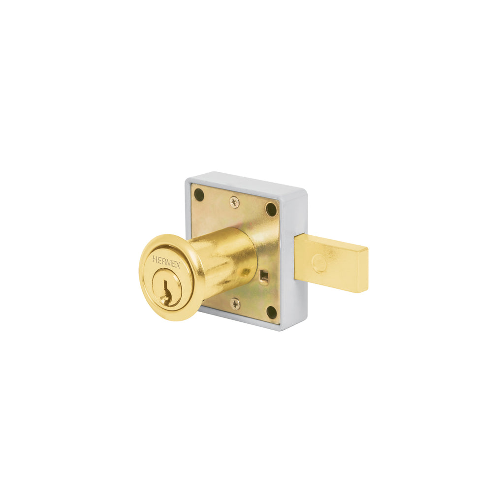 Cerradura Para Mueble, Modelo 25, Latón, Hermex 43567