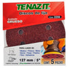 Paquete de 5 discos de lija autoadherible, grano 60, de 127 mm Tenazit 2256