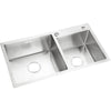 Tarja Doble Empotrar 82 x 45 x 22cm Acero Inoxidable Satinado, Meer TD8245-1S