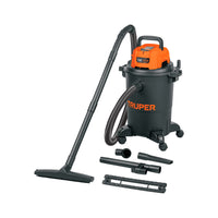 Aspiradora De Sólidos y Líquidos, 6 Gal, Plástica, Negra, Truper 102964
