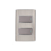 Placa Armada Acero Inox Con 2 Interruptores 1 Módulo, Lisboa, Volteck 47834