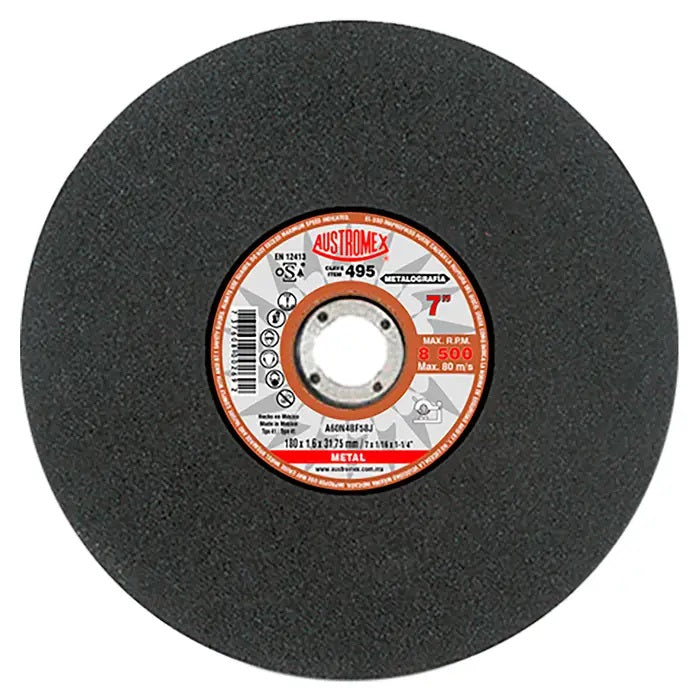 Disco Abrasivo para Corte de 7 x 1/16 x 1-1/4 Austromex 495