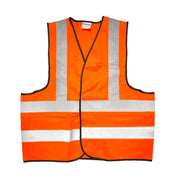 Chaleco de seguridad tela naranja con cintas reflejantes Surtek 137377