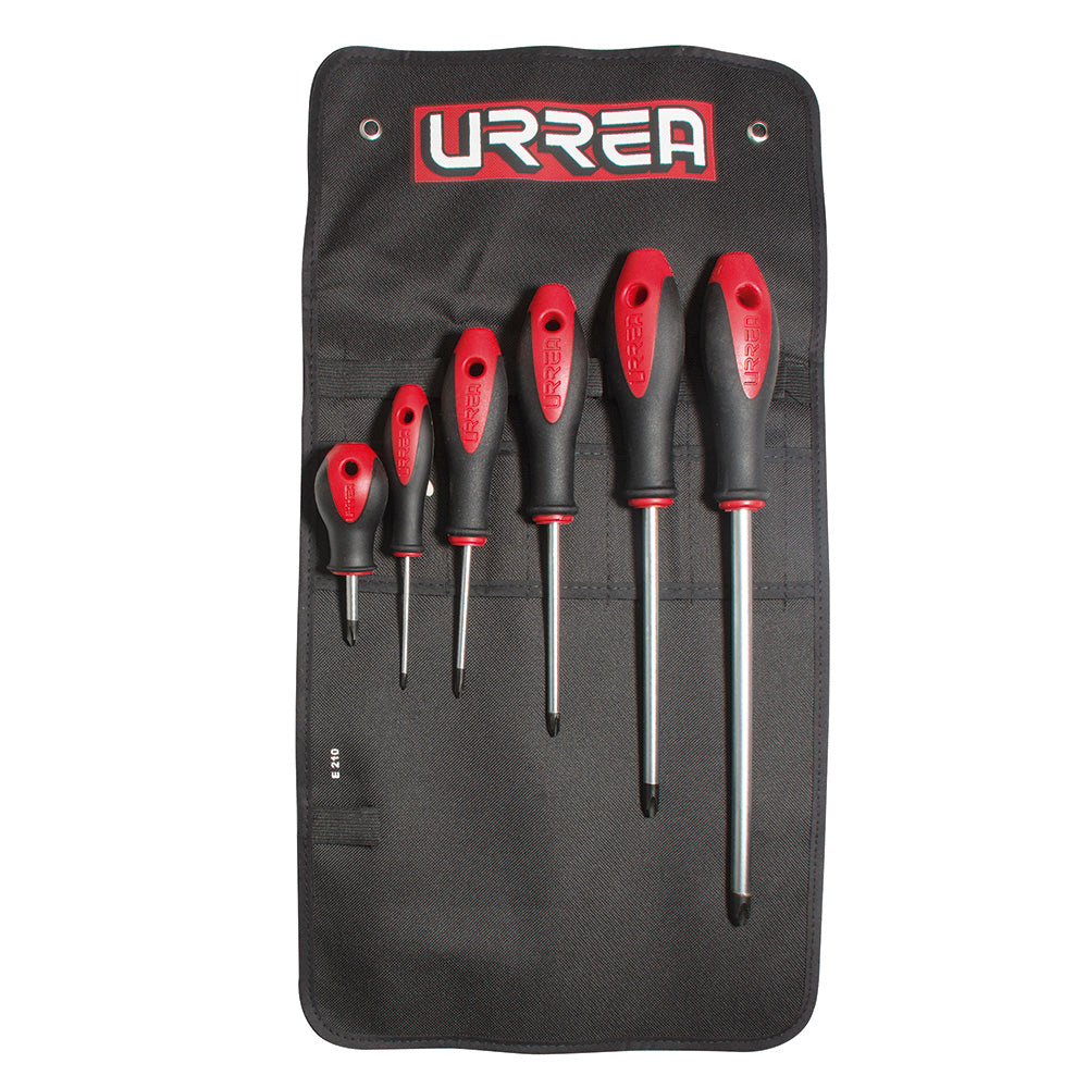 Juego de 6 destornilladores bimaterial Phillips Urrea 8600A