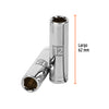 Dado Largo De 12 mm, 6 Puntas, Cuadro 3/8", Truper 13772