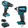 Atornillador Impacto v.v.r.0-3,600 Ipm M/BL Li-Ion Bat 1.5 A.h y Carg C/Luz, Freno Broq.Zanco Hex 18V, Makita DTD153ST