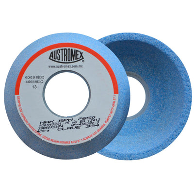 Copa Abrasiva Azul para Afilado y Rectificado de 4 x 1-1/2 x 1-1/4 Austromex 334