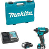 Kit De Taladro Atornillador 12V Max CXT Inalámbrico 1/4", Makita DF033DWYE