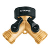 Conector 'Y' 3/4' Latón Sólido Con Tuerca Móvil P/Manguera, Truper 10375