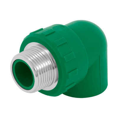 Codo 90 PPR, 3/4', Rosca Macho Con Inserto Metálico, Foset 49856