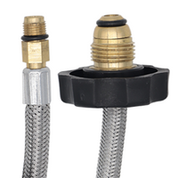 Manguera Pig Tail De Aluminio 1/4" NPT 55cm, Cnx MPIG0655