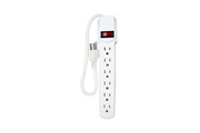 Barra Multicontacto 6 Receptaculos 50cm Blanca Techtools MULTI506 B.