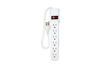 Barra Multicontacto 6 Receptaculos 50cm Blanca Techtools MULTI506 B.