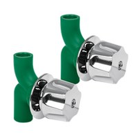 Valvula Para Regadera De PP-R 20mm, Set De 2 Piezas Con Chapeton, Cnx PRVR20