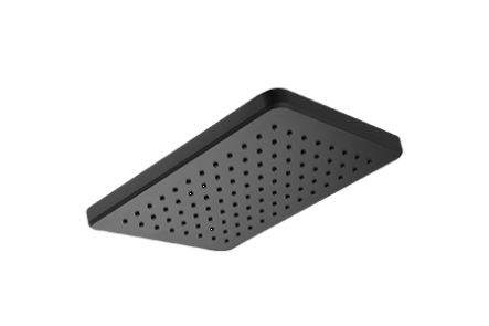 Regadera Cuadrada 7 1/2" X 9 3/4" Acabado Negro Mate Meer RC329.