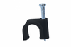 Grapa Redonda para Cable Negro 16 MM Bol C/25 Pza E Electric RCLIP16N