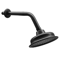 Juego de Regadera Redonda con Tubo Acabado Negro Mata Meer RCT307.