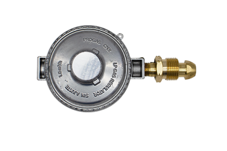 Regulador Para Gas 1 Vía con P.Pol y Tuerca Izq 7/8" POL - 3/8" HNPT, Progas REG-005