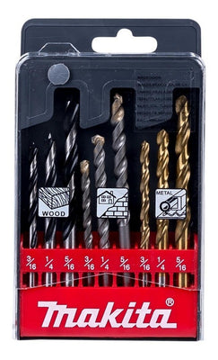Juego de Brocas para (Met. Mad.Concr.) 9 Pza Makita D-16449