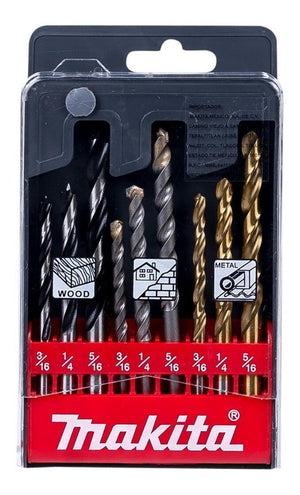 Juego de Brocas para (Met. Mad.Concr.) 9 Pza Makita D-16449